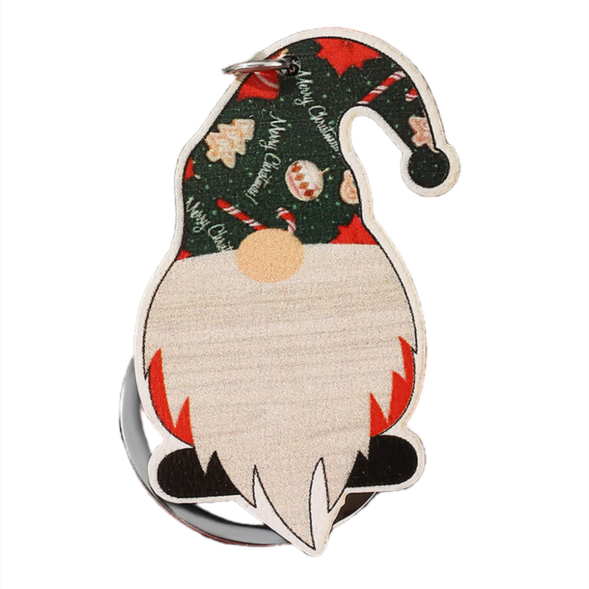 Wholesale Christmas Wooden Santa Claus DIY Writable Keychain